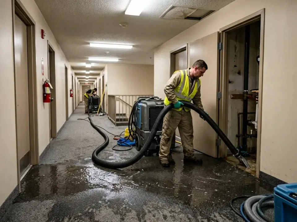 multi-unit-apartment-hallway-f-005 — frequently asked questions, Emergency Burst Pipe Water Extraction & Removal in Tainter…